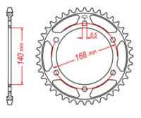 JT SPROCKETS Staal standaard achtertandwiel 6 - 525