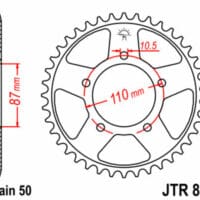 1075520003-1-800Wx800H JT SPROCKETS Staal standaard achtertandwiel 829 - 530
