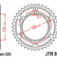 1075529001-1-800Wx800H JT SPROCKETS Staal standaard achtertandwiel 899 - 525