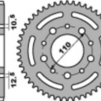 1075542007-1-800Wx800H PBR Staal C45 standaard achtertandwiel 4350 - 525