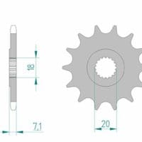 AFAM Staal standaard voortandwiel 22203 - 520