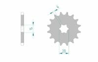 1076608008-1-800Wx800H AFAM Staal standaard voortandwiel 28200 - 428