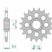 AFAM Steel Standard Front Sprocket - 525
