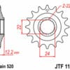 1077203002-2-800Wx800H JT SPROCKETS Staal standaard voortandwiel 1125 - 520