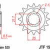 1077271002-1-800Wx800H JT SPROCKETS Staal standaard voortandwiel 1537 - 525