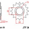 1077363001-2-800Wx800H JT SPROCKETS Staal standaard voortandwiel 3411 - 530