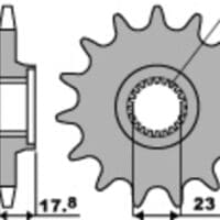 PBR Staal standaard voortandwiel 2096 - 520