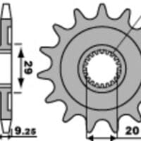PBR Staal standaard voortandwiel 2146 - 520