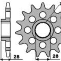 PBR Staal standaard voortandwiel 2148 - 525