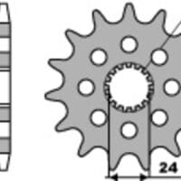 PBR Staal standaard voortandwiel 2190 - 530