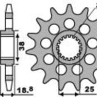 PBR Staal standaard voortandwiel 2194 - 520