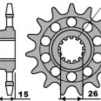 PBR Staal standaard voortandwiel 2199 - 520