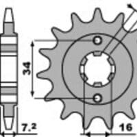 PBR Staal standaard voortandwiel 2247 - 520