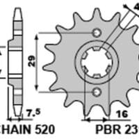 1077634001-1-800Wx800H PBR Staal standaard voortandwiel 2313 - 520