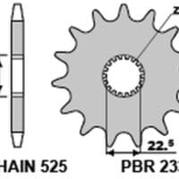 1077637001-1-800Wx800H PBR Staal standaard voortandwiel 2332 - 525