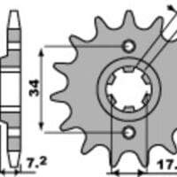 1077646002-1-800Wx800H PBR Staal standaard voortandwiel 266 - 520