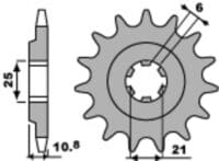 PBR Staal standaard voortandwiel 331 - 630
