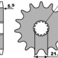 1077749004-1-800Wx800H PBR Staal standaard voortandwiel 565 - 520