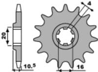1077780003-2-800Wx800H PBR Staal standaard voortandwiel 799 - 428