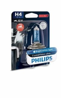 PHILIPS H4 CrystalVision Ultra Moto Light Bulb 12V/60/55W - x1