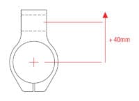 LIGHTECH Clip-ons stuurklemmen Ø55 mm hoogte +20 mm offset +40 mm/5°