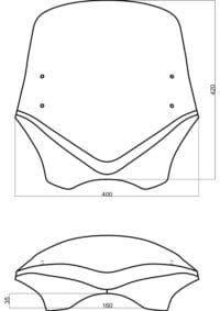 1085038002-4-800Wx800H MRA VFSC V-Flow Naked Bikes windscherm met spoiler