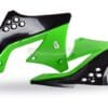 1086276001-1-800Wx800H POLISPORT Radiateurkappen OEM kleur groen/zwart Kawasaki KX250F