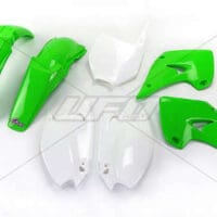 UFO Plastic kit OEM kleur groen/wit Kawasaki KX125/250