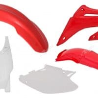 1087948001-1-800Wx800H PLASTIC KIT CR125R 04-07 CR250R 04-07 ORIGINELE KLEUR ROOD/WIT