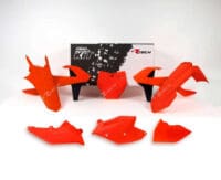 RACETECH plasticset fluo oranje/zwart KTM