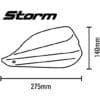 BARKBUSTERS Storm Handguard Kit Single Point Bar End Mount Hollow Black