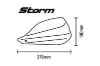 BARKBUSTERS Storm Handguard Kit Single Point Bar End Mount Hollow Black