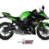 MIVV Oval Full Exhaust System Titanium/Carbon End Cap - Kawasaki Z650