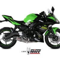 1088420002-1-800Wx800H MIVV Oval Full Exhaust System Titanium/Carbon End Cap - Kawasaki Z650