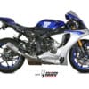 MIVV geluiddemper MK3 carbon/RVS eindkap Yamaha R1