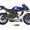 MIVV geluiddemper MK3 carbon/RVS eindkap Yamaha R1
