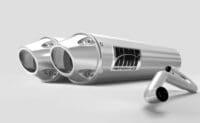 1093029-1-800Wx800H HMF Dual Performance Series Full Exhaust System - Brushed Stainless Steel/ Euro Polaris RZR