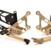 GILLES TOOLING MUE2 Adjustable Rearset Gold Yamaha MT-10