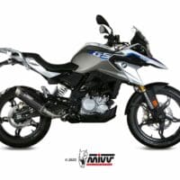 MIVV GP Pro Silencer Steel Black/Stainless Steel End Cap BMW G310GS