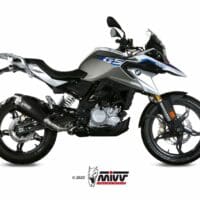 1096328001-1-800Wx800H MIVV Delta Race Silencer Steel Black/Carbon End Cap BMW G310GS