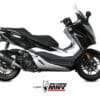 1096373001-1-800Wx800H MIVV Mover Silencer Black Stainless Steel/Black ABS End Cap Honda Forza 300