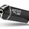 MIVV Speed Edge Black Silencer Black Steel/Carbon End Cap Kymco AK 550