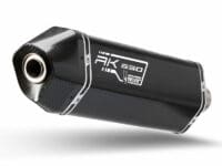 MIVV Speed Edge Black Silencer Black Steel/Carbon End Cap Kymco AK 550