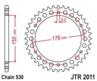 JT SPROCKETS Rear Sprocket Steel Standard - 530
