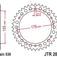1096592001-1-800Wx800H JT SPROCKETS Rear Sprocket Steel Standard - 530