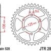 JT SPROCKETS Steel Standard Rear Sprocket - 520