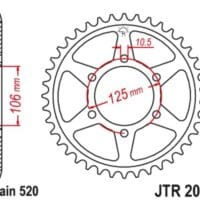 1096593001-1-800Wx800H JT SPROCKETS Steel Standard Rear Sprocket - 520