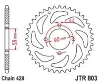 JT SPROCKETS Rear Sprocket  Steel Standard - 428
