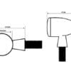 HIGHSIDER pro Montana Bullet LED Indicator, Black-Matt (Pair)