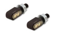 1108585001-3-800Wx800H HIGHSIDER pro Little Bronx LED Indicator/Position Light Black/Smoke 2in1, CNC, E-Approved (Pair)